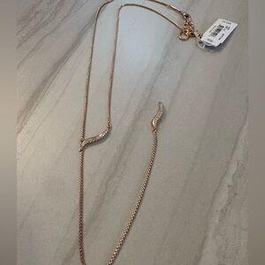 Kendra Scott Rose Gold Jace ‘Y’ necklace NWT